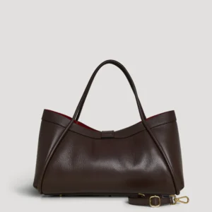 Mayfair Tasche aus Togo-Leder in Dunkelbraun
